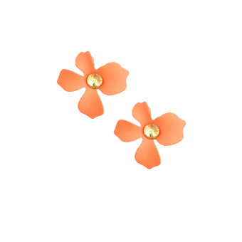 Oorbellen zomerbloem oranje