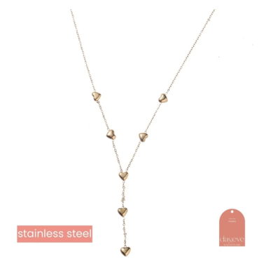Hearts on the chain Necklace - 14K