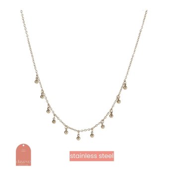 Balls Carms Necklace - 14K