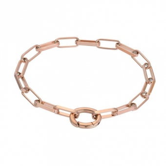 Armband Square Chain rose goud.  