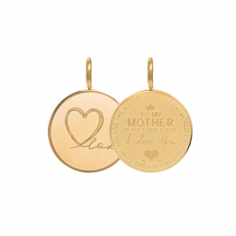Pendant Mother Love Small goud.