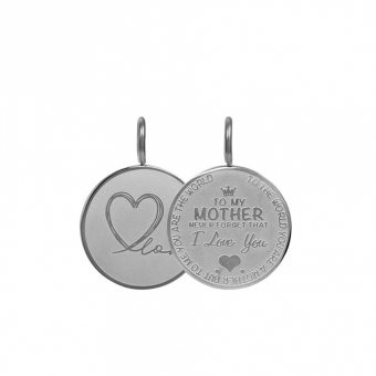 Pendant Mother Love Small zilver.