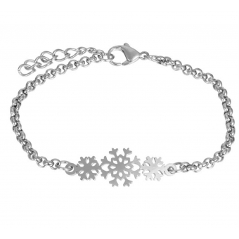 Armband Snowflake zilver.