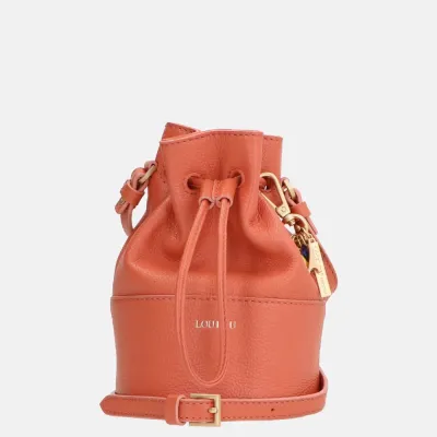 Bucket bag Noa in abricot leer