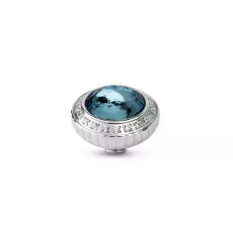 Melano Vivid Party Steentje Aquamarine zilver.