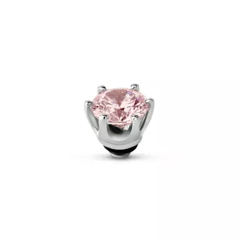 Melano Twisted Anniversary Steentje Morganite zilver.